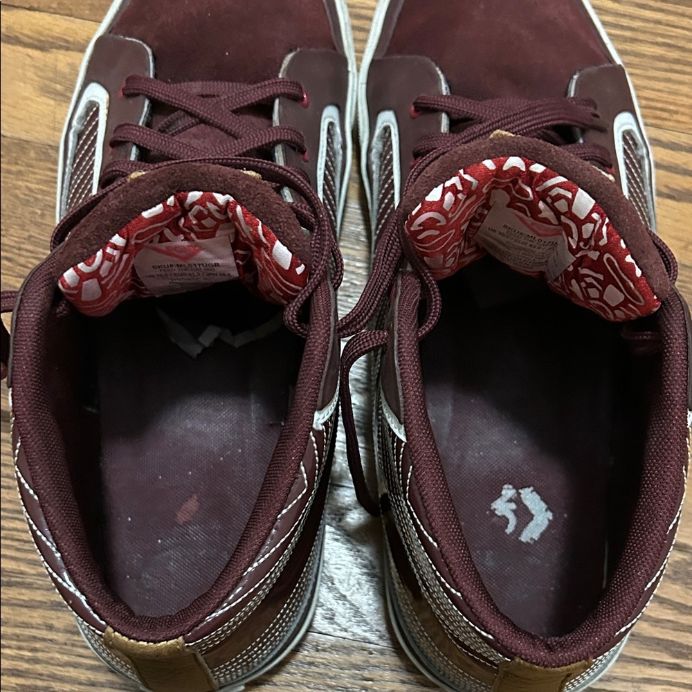 Pony Sneakers Men's 10.5 Burgundy Feed the Cat Mid High-Top Retro - Picture 6 of 12